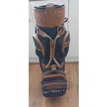 Pro Select Retro Vintafe Trolley Cart Golf Club Bag Blue Brown 14 Way