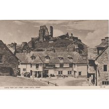 Castle From East Street Corfe Castle Dorset Postcard (QDOR435)