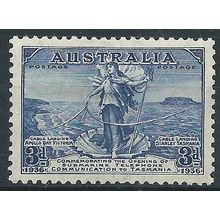 Australia 1936 SG160 3d Blue Mounted Mint . ..