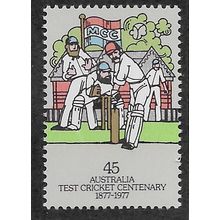 AUS 1977 U/M 45c 'TEST CRICKET CENTENARY' (EBID65-071)