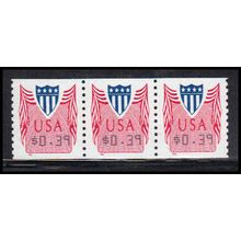 CVP33 39c Shield Very Fine MNH Strip of 3 PA5341