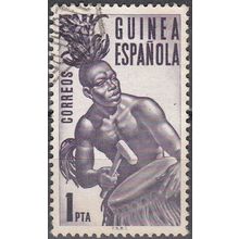 Guinea Española 1953 Michel 293 O Cote (2002) 0.40 € Tambour avec Tamtam