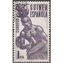 Guinea Española 1953 Michel 293 O Cote (2002) 0.40 Euro Tambour avec Tamtam