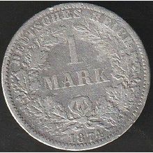 1874 A Germany 1 Mark Silver Coin