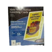 Matte White Half-fold Happy Birthday Grandma Greeting Cards 5 1/2' x 8 1/2" 15 s