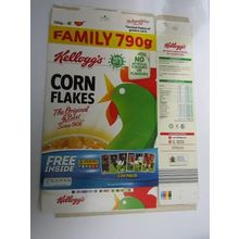 Kelloggs Cornflakes 2018 Panini Football Empty Cereal Box