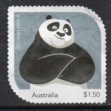 2024 DREAMWORKS, 'KUNG FU PANDA 4', USED SELF-ADHESIVE MYSTAMP. 1/2