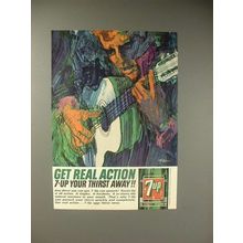 1964 Seven 7-Up Soda Ad - Get Real Action