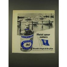 1976 Booth's High & Dry Gin Ad - Hoist Your Colors