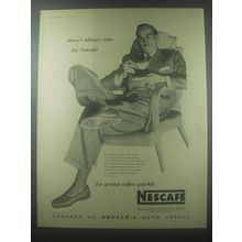 1954 Nescafe Coffee Advertisement - There's always time for Nescafe