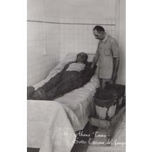 Abano Terme Old Italian Hospital Sick Ill Man Nurse d In Bed Real Photo Postcard