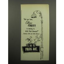 1955 Olga Tritt Jewelry Ad - Did you hear, Olga Tritt is moving