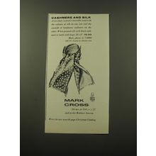 1960 Mark Cross Scarf Ad - Cashmere and Silk
