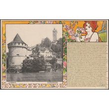 Nölletthurm, Luzern, 1903 - Voege AK - Jugendstil - Art Nouveau