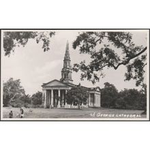 St George Cathedral, Madras, c.1940 - Kodak RP Postcard