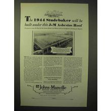 1929 Johns-Manville Bonded Asbestos Roof Ad, Studebaker