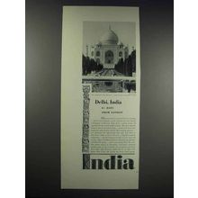 1931 India State Railways Ad - Delhi, India