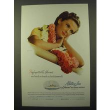 1939 Matson Line Cruise Ad - Unforgettable Hawaii