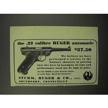 1950 Ruger .22 Calibre Ruger Automatic Pistol Ad