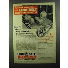 1950 Link-Belt Silent Chain Drives Ad - Peak Production