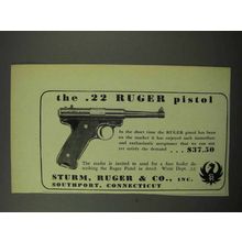 1950 Ruger .22 Pistol Ad
