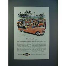 1955 Chevrolet Bel Air Convertible Car Ad - Thunder!