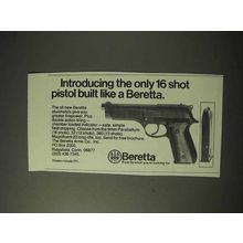 1977 Beretta 9mm Parabellum Pistol Ad - 16 Shot