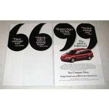 2001 Dodge Grand Caravan Minivan Ad - Press Impressed