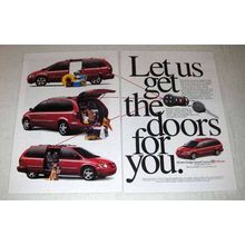 2001 Dodge Grand Caravan Minivan Ad - Get the Doors