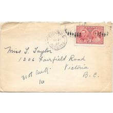 Triangle Duplex, Alberta cancel, 1939, RF D
