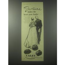1954 Caley Fortune Chocolates Advertisement - makes the heart grow fonder