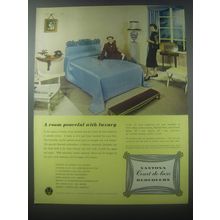 1954 Vantona Court de-luxe Bedcovers Ad - A room peaceful with luxury