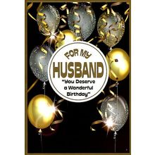 For My Husband - Husband Birthday Greeting Card - 00964