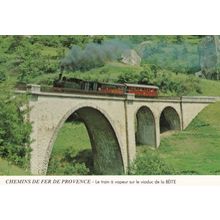 Steam Train Passing La Beite Viaduct Bridge Alpes Railway French Postcard