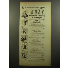 1952 BOAC Airlines Ad - Fly 1000 Routes around the world