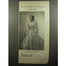 1952 Bachrach Photography Ad - Your bridal portrait by Bachrach will be lovely