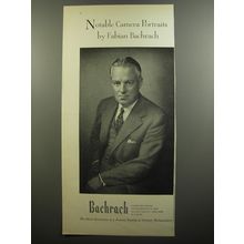 1952 Bachrach Photography Ad - Notable camera portraits by Fabian Bachrach