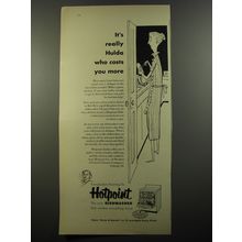 1954 Hotpoint Dishwasher Ad - It's really Hulda who costs you more
