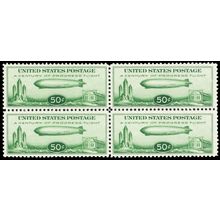 C18, Mint VF/XF NH 50¢ Block of Four Stamps Cat $300.00 - Stuart Katz