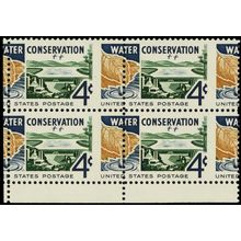 1150, Mint NH Misperforated Error Block 4¢ Water Conservation - Stuart Katz