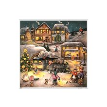 11715 - Korsch Advent - Santa Train - 11.75"H x 11.75"W x .1"