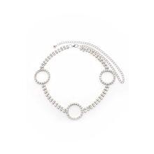 Circle 2 Line Rhinestone Chain Belt