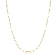 16 Gold Plated Linked Petite Paperclip Chain Necklace
