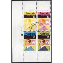 Australia 1976 National Stamp Week - Block of 4 Colours 4 x 18c Used ex M/S