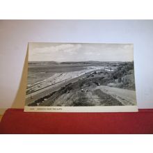 EXMOUTH from CLIFFS, DEVON unused vintage postcard RP by Harvey Barton 1950s =