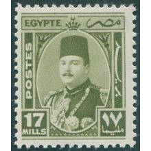 Egypt 1944 17m olive-green SG299 unused