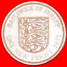 GREAT BRITAIN 3 LIONS: JERSEY ★ 1 NEW PENNY 1971! LOW START ★ NO RESERVE!