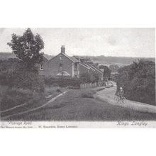 Cyclist at Vicarage Road Lane Kings Langley West Baldwin Herts Museum Postcard