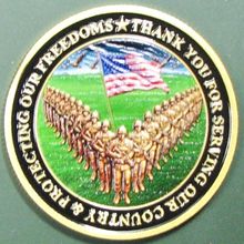 Thank You For Your Service. Challenge Coin. 1.50". 85b.
