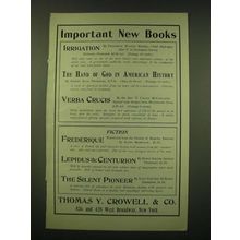 1902 Thomas Y. Crowell & Co. Ad - Important new Books